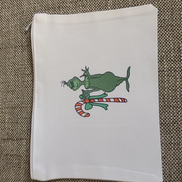 GRINCH Zippered pouch bags 2 sizes and 2 sides NWT - Picture 4 of 8
